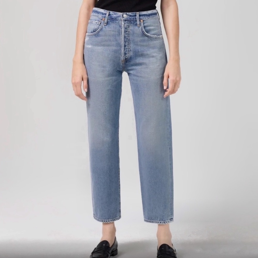 Citizens of Humanity Emery High Rise Relaxed Crop Light Wash Premium Vintage 29